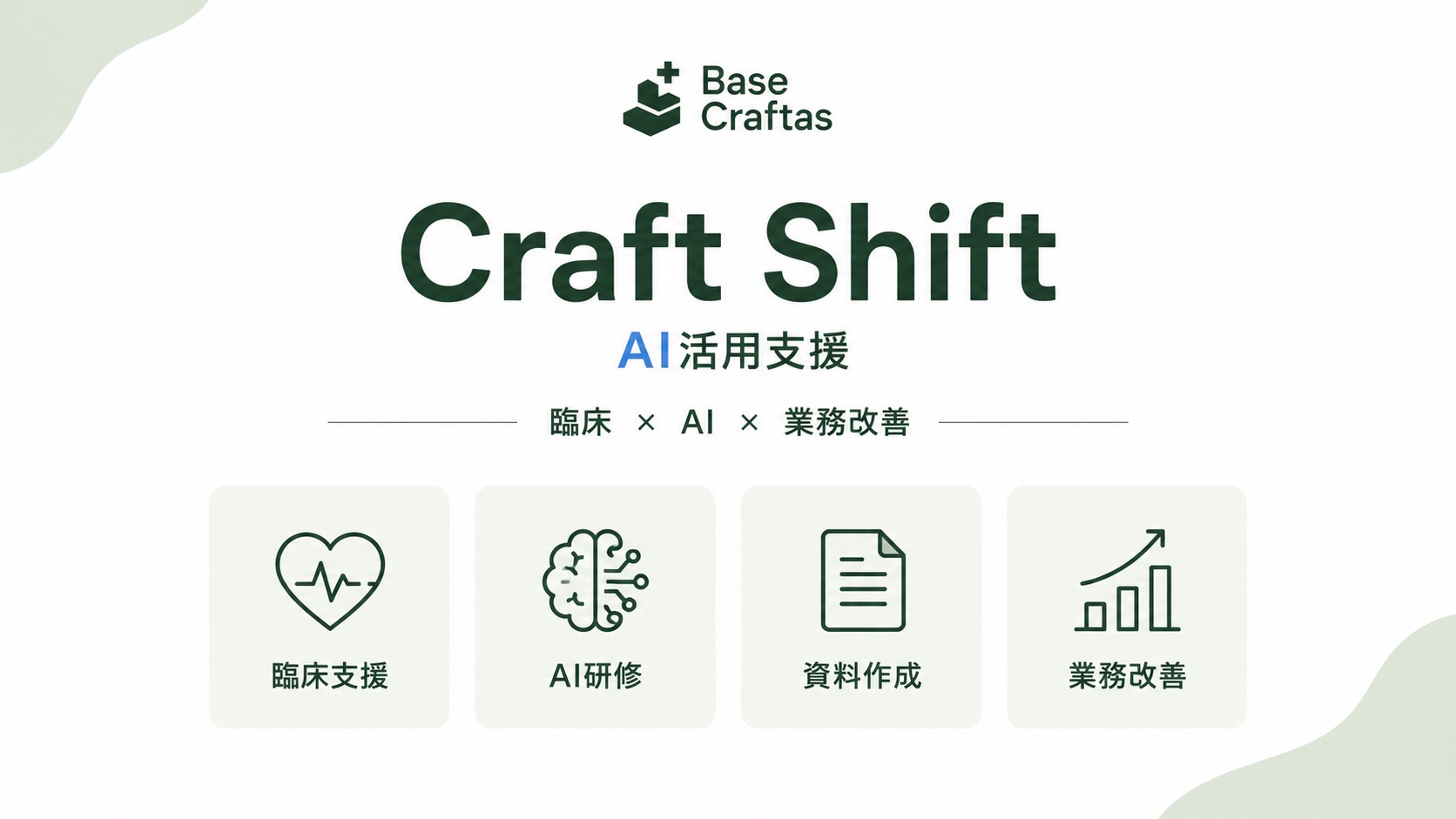 Craft ShiftのAI活用支援メニュー